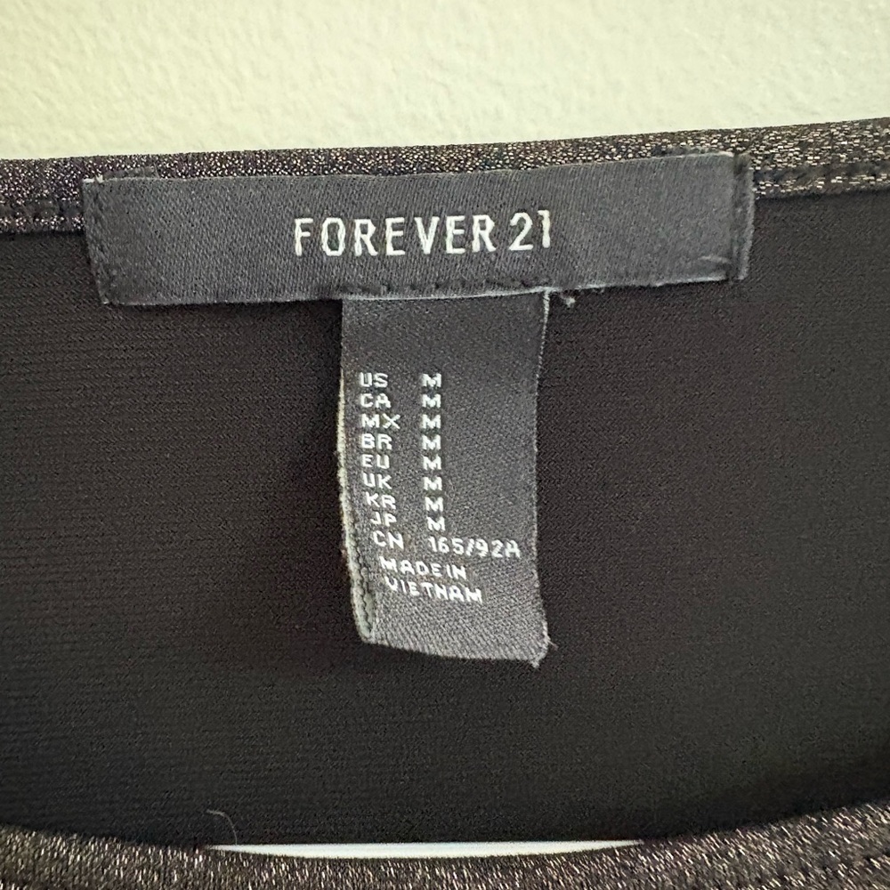 Forever 21 Metallic Bronze Long Sleeve Bodysuit - Picture 2 of 3
